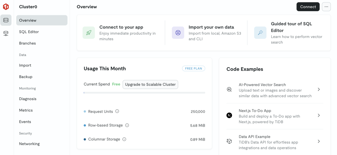 TiDB Cloud Serverless