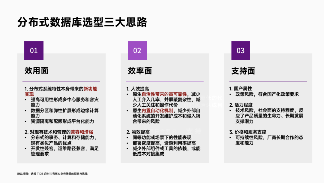 分布式数据库选型三大思路