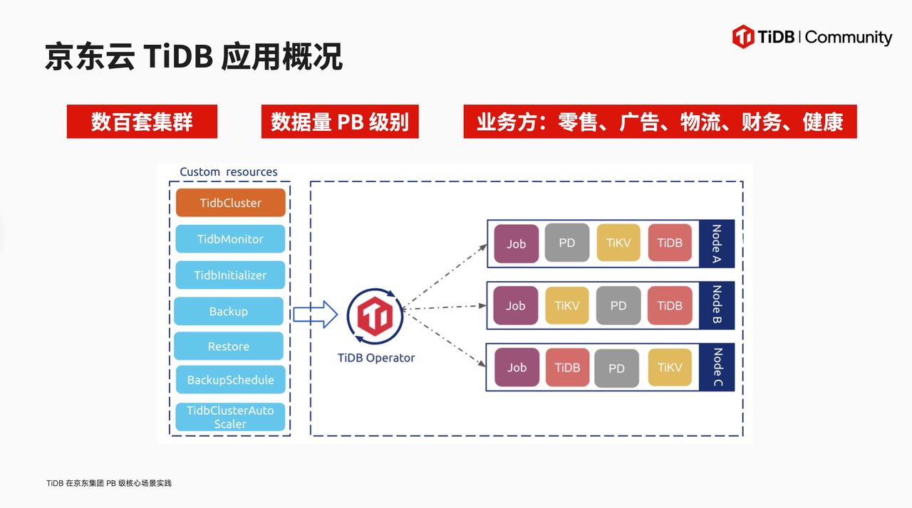 京东云 TiDB 应用概况